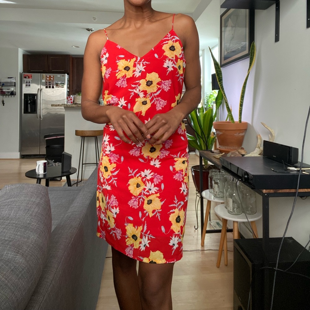 H&M Red floral dress